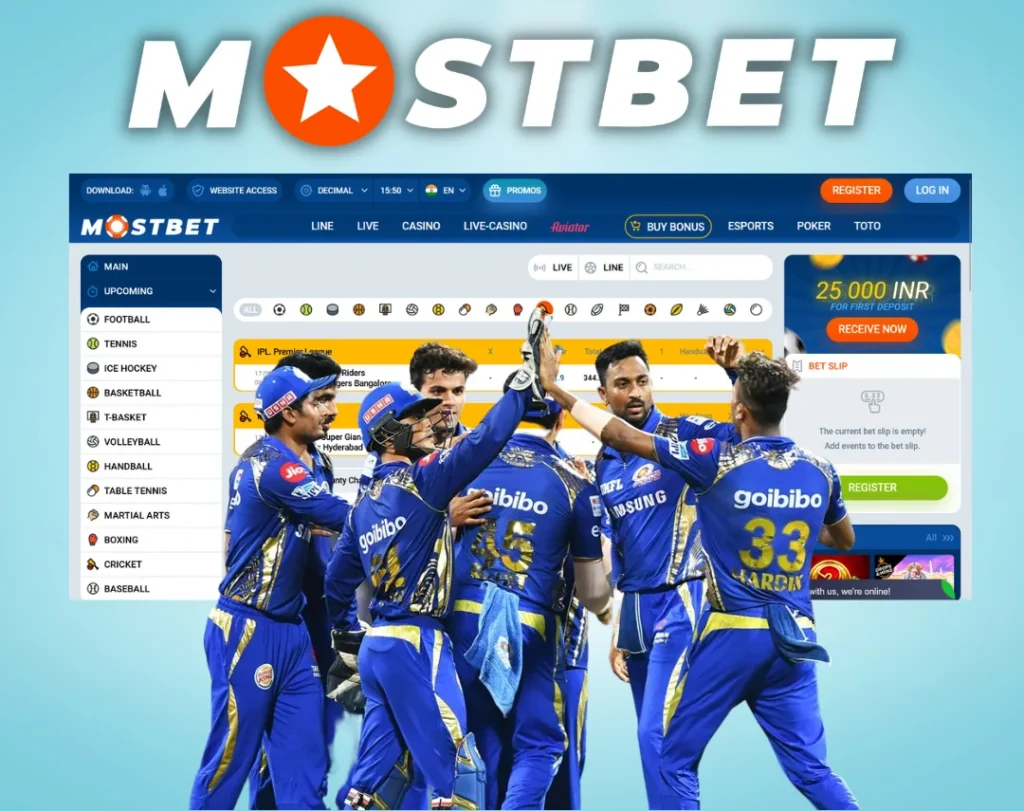 Live betting Mostbet India
