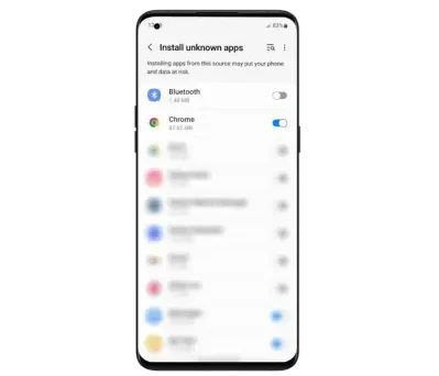 Enable unknown sources