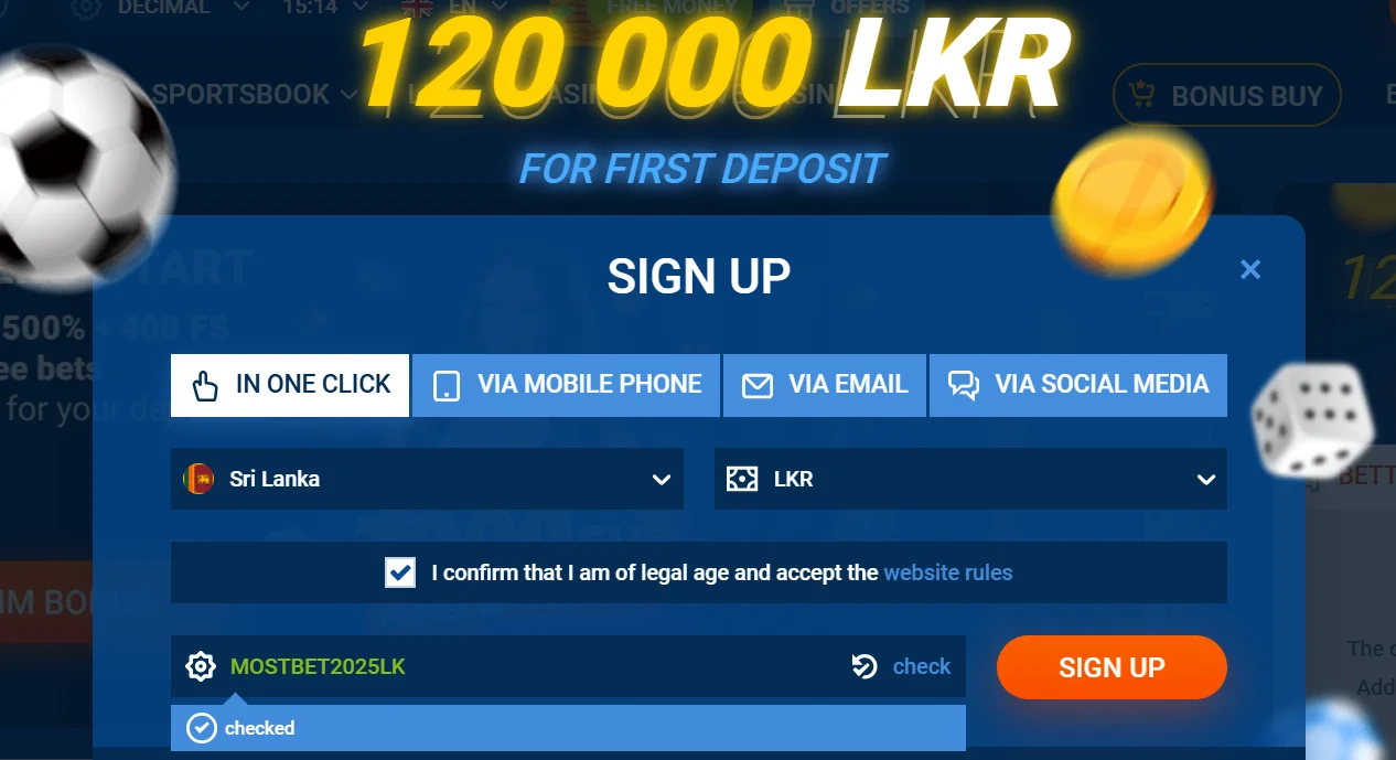 Mostbet register